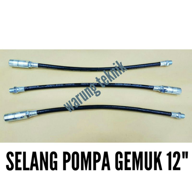 SELANG POMPA GEMUK FLEXIBLE GREASE GUN HOSE 12&quot; 10000 PSI