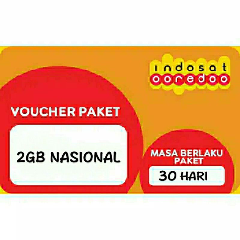Voucher Indosat Freedom Internet 2GB 30 Hari NASIONAL