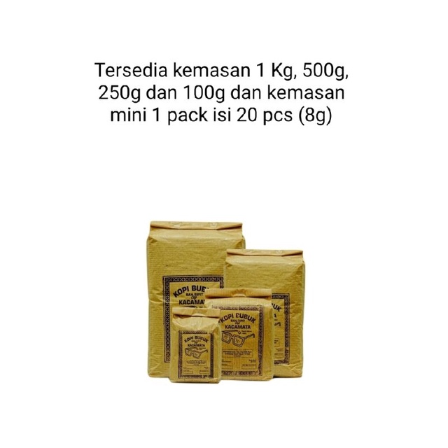 

Ay00! Kopi Tanpa Gula Bah Sipit Cap Kacamata 1 Pack Isi 20 Bks x 8gr Kopi Legend Khas Kota Bogor