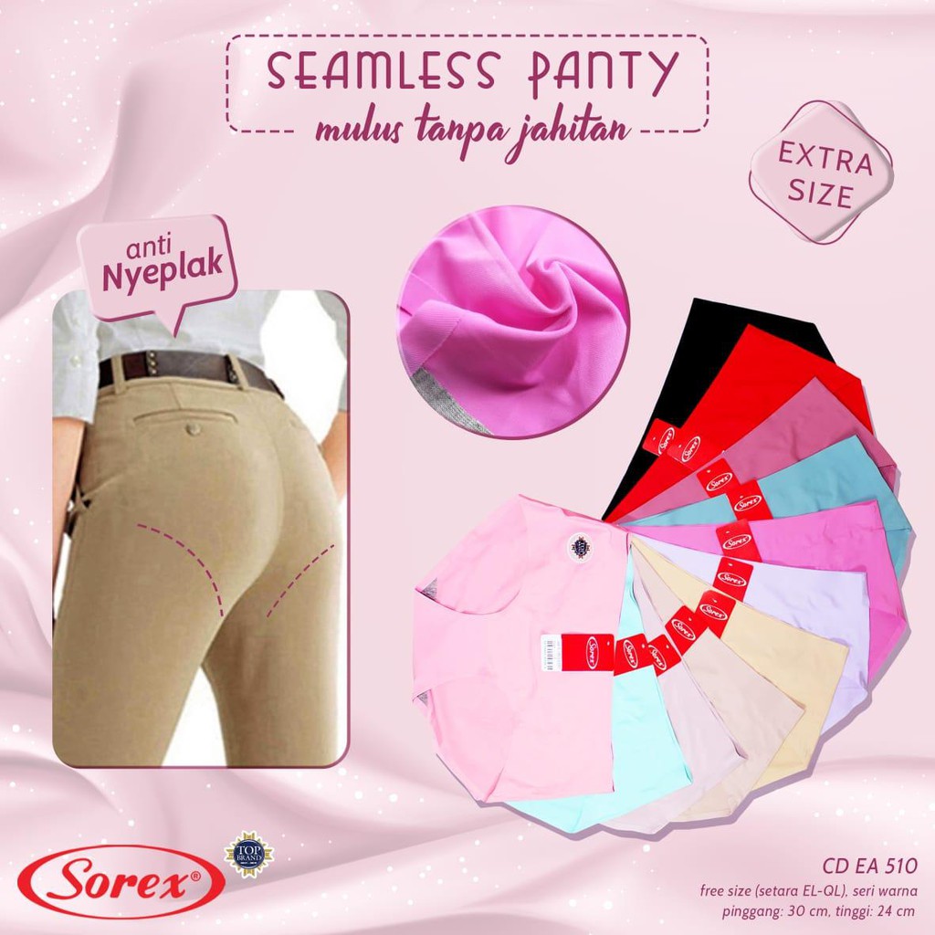 ORIGINAL Celana dalam Sorex CD Seamless Cutting Midi Extra Size Jumbo Anti Nyeplak Tanpa Jahitan ORI