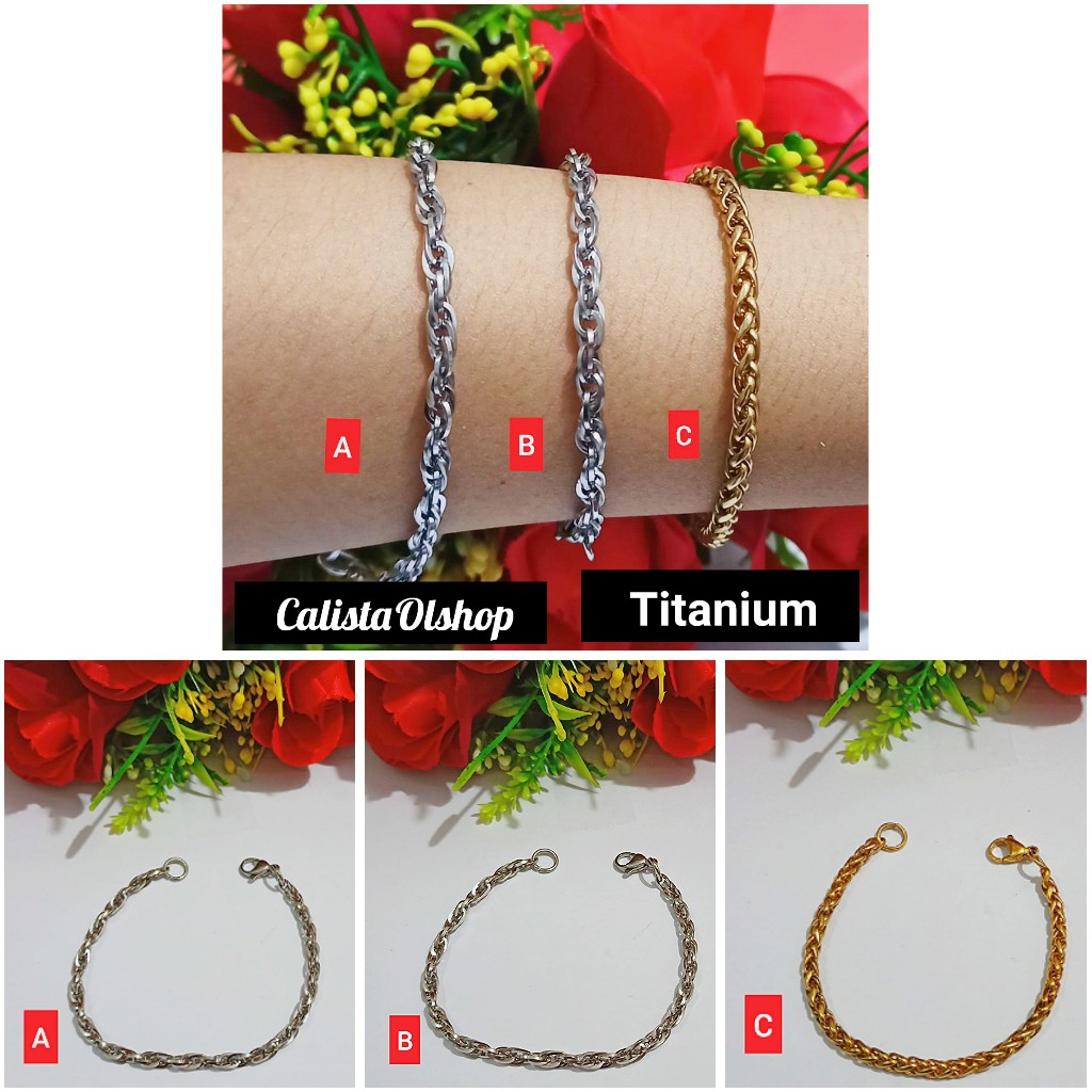 Gelang Dewasa Rantai Titanium ANTI KARAT (COD)