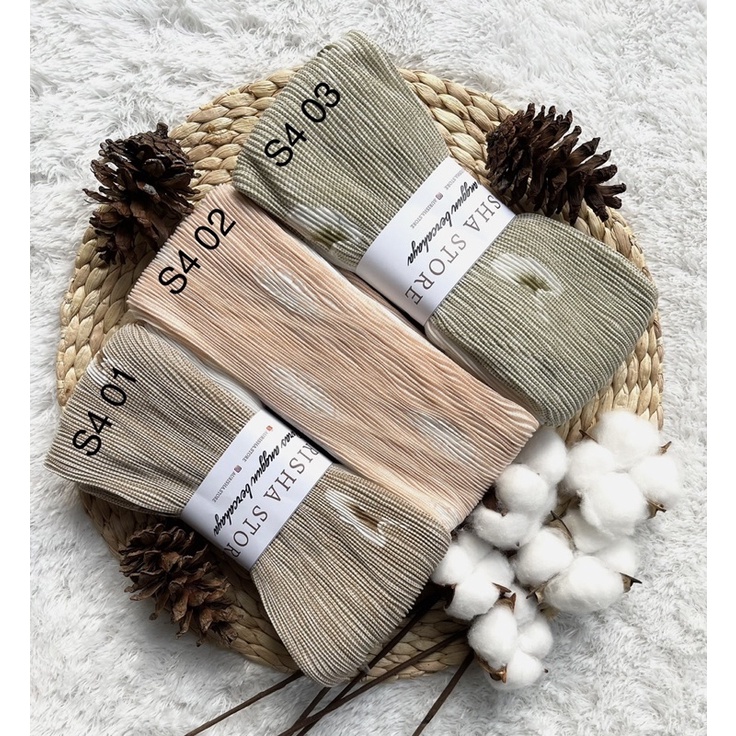 Hijab Segi Empat Plisket Motif - Kerudung Motif Plisket - Hijab Plisket Motif