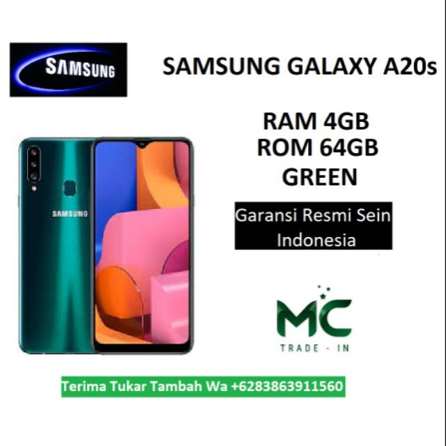 Samsung Galaxy A20s Ram 4Gb Rom 64Gb - Green