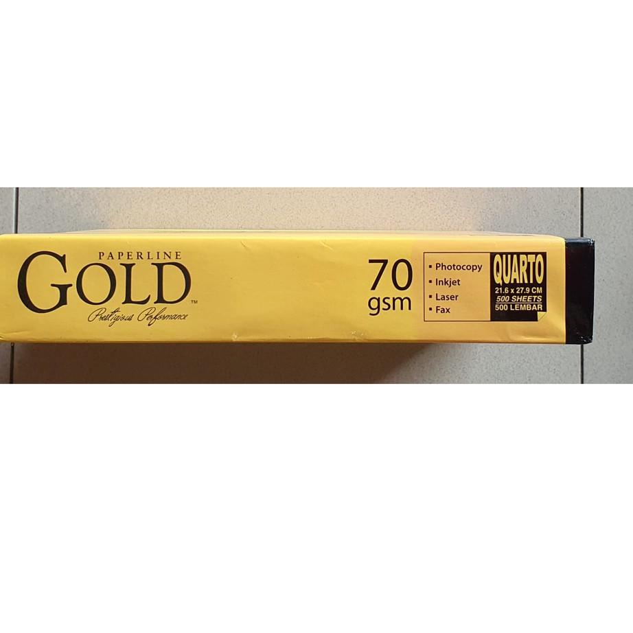 

Trend - Kertas HVS Print Fotocopy QUARTO/Kuarto 70 gram Paperline Gold harga/rim ..