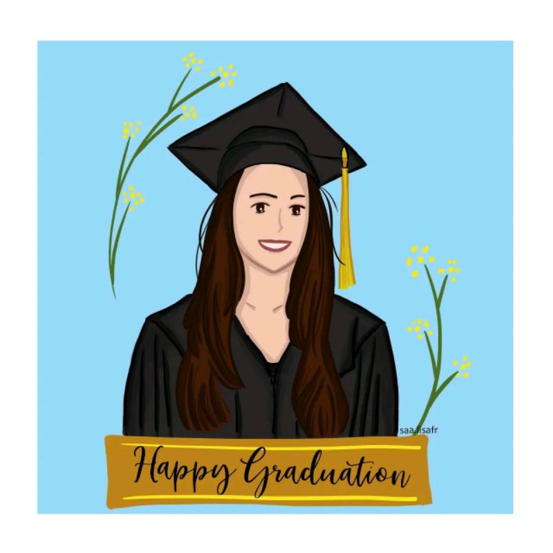 Ilustrasi Foto Hadiah Wisuda
