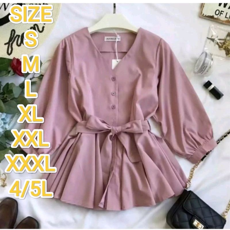 Dewi Blouse - Ukuran S M L XL 2XL 3XL 5L - Baju Jumbo - Atasan Wanita Big Size - Baju Wanita Korea Jumbo