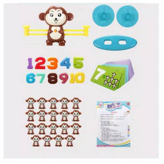 ( Mia ) MAINAN EDUKASI MONKEY BALANCE MATH TOY GAME TIMBANGAN BELAJAR MENGHITUNG UNIK / TIMBANGAN EDUKASI