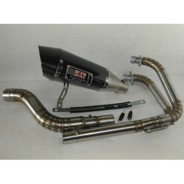 knalpot yoshimura R11 for ninja 250fi dan karbu.full system.leher full las cacing