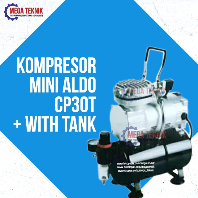 Mini Compressor / Compresor / Kompressor / Kompresor Mini Aldo CP30T with Tank Cat