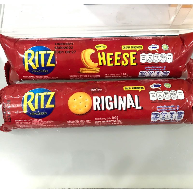 Jual Ritz Crackers 100gr/118gr (Cheese/Original) | Shopee Indonesia