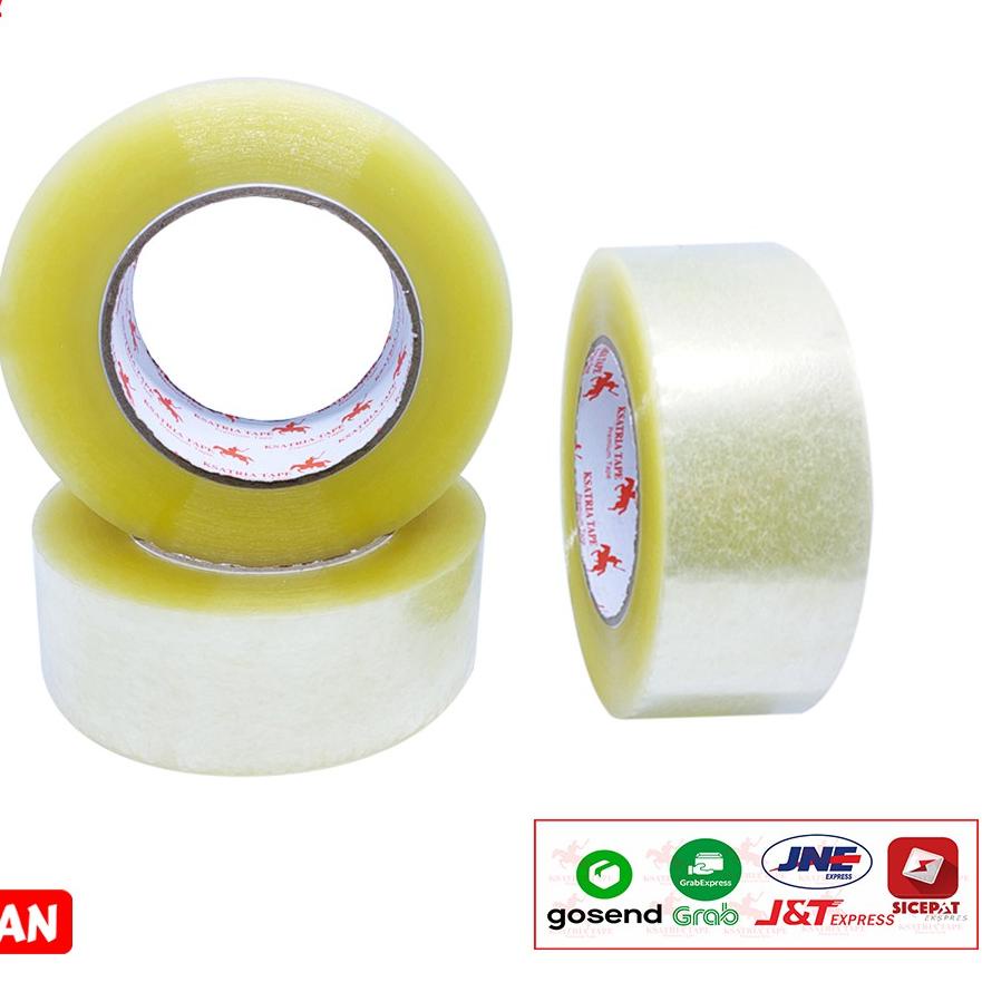 

✅【Harga Hemat】❤Lakban OPP Tape / Lakban Bening KSATRIA Tape 200 Yard