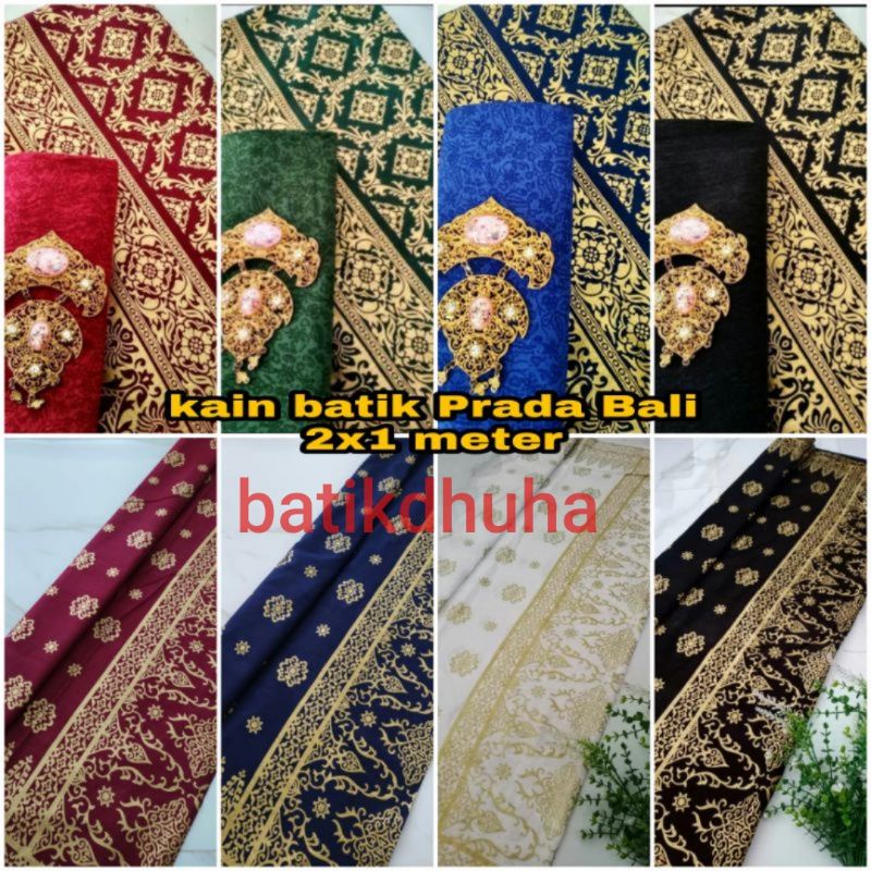 KAIN BATIK PRADA BALI / KAIN BATIK WARNA SILVER GOLD