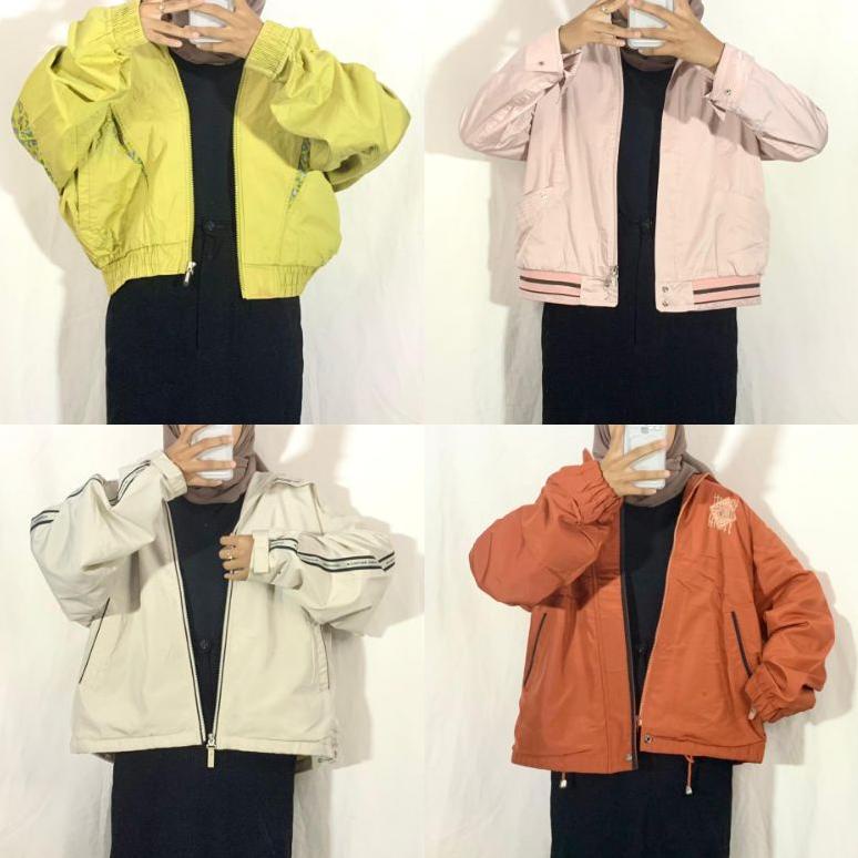 [Art. W1549] [COD]THRIFT JAKET PARASUT MURCE VINTAGE PARKA CROP BOMBER