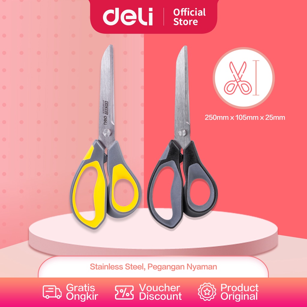 

Deli Effortless Scissor / Gunting Ringan dan Mudah Digunakan Desain Ergonomis Warna Abu-abu E77762