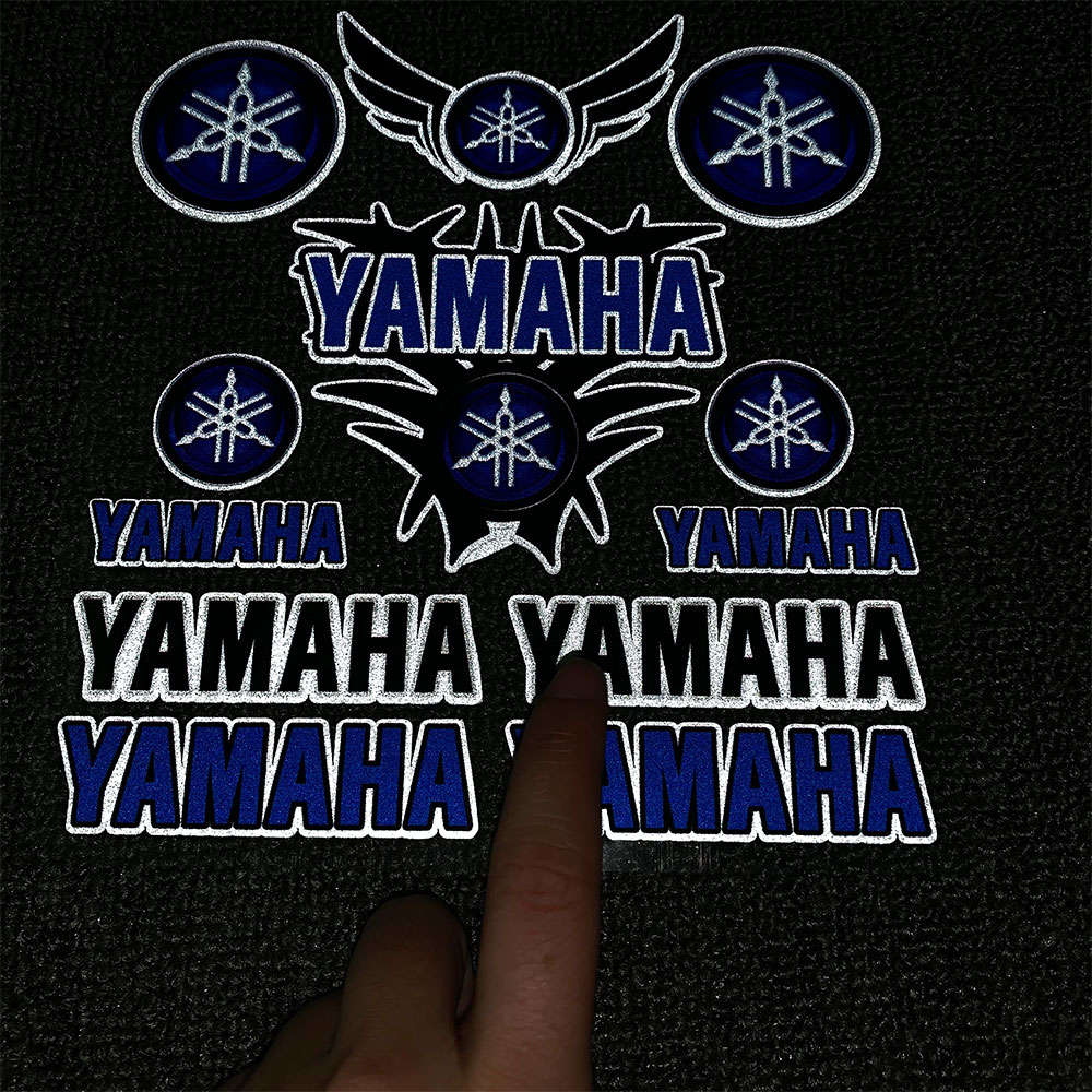 Stiker Reflektif Anti Air Motif Harley Yamaha Untuk Helm Motor