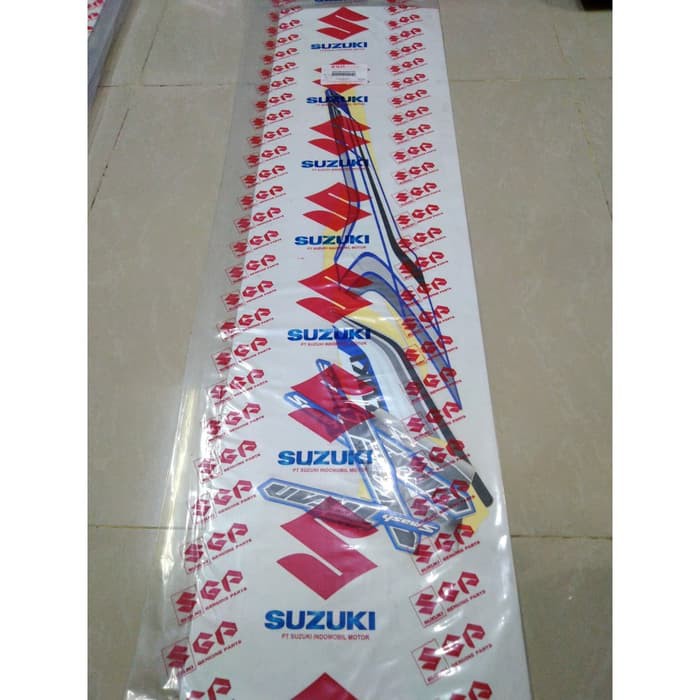 STIKER STRIPING SMASH TITAN 2013 BIRU FULL ORIGINAL SUZUKI