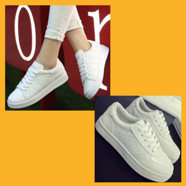 SEPATU KETS CASUAL SEPATU KETS WANITA PUTIH ELEGANT