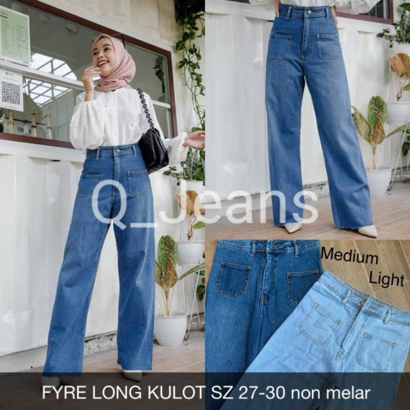 CELANA JEANS WANITA FYRE LONG KULOT