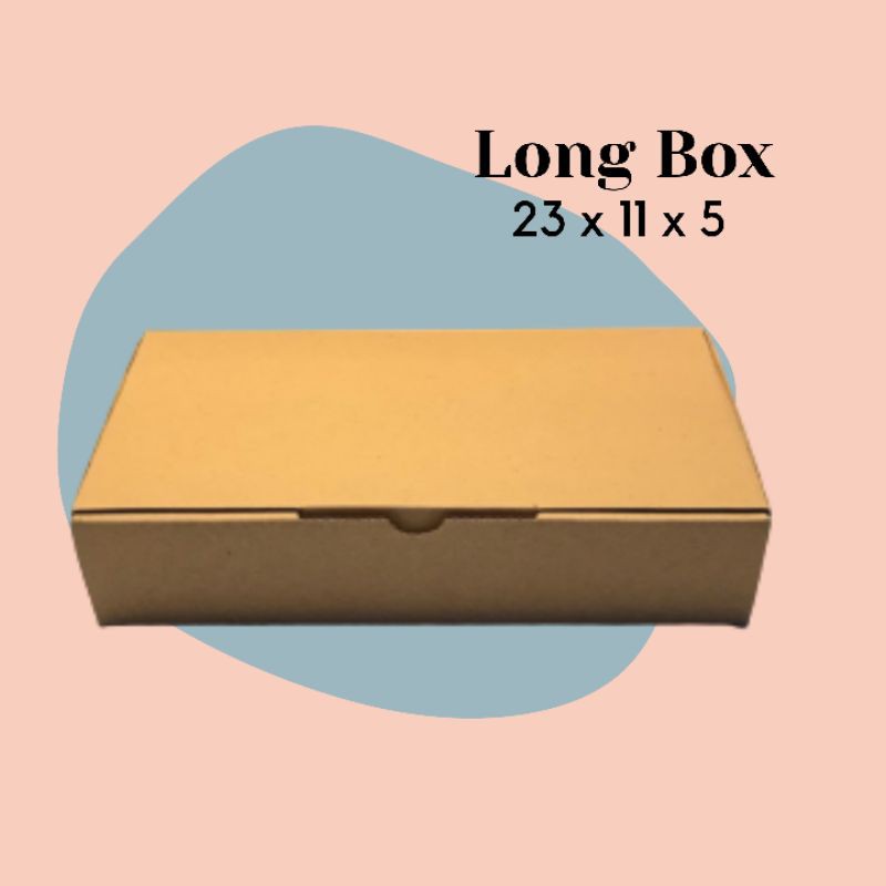

LONG BOX // KARDUS DIE CUT KARTON COKLAT PACKAGING 23x11x5 // DUS BROWNIS