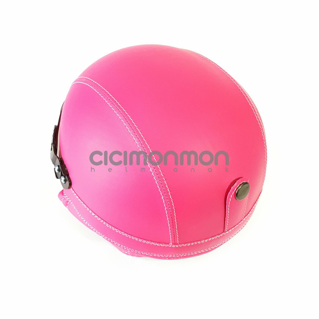 Helm Anak Retro Casual Fuschia For Girls