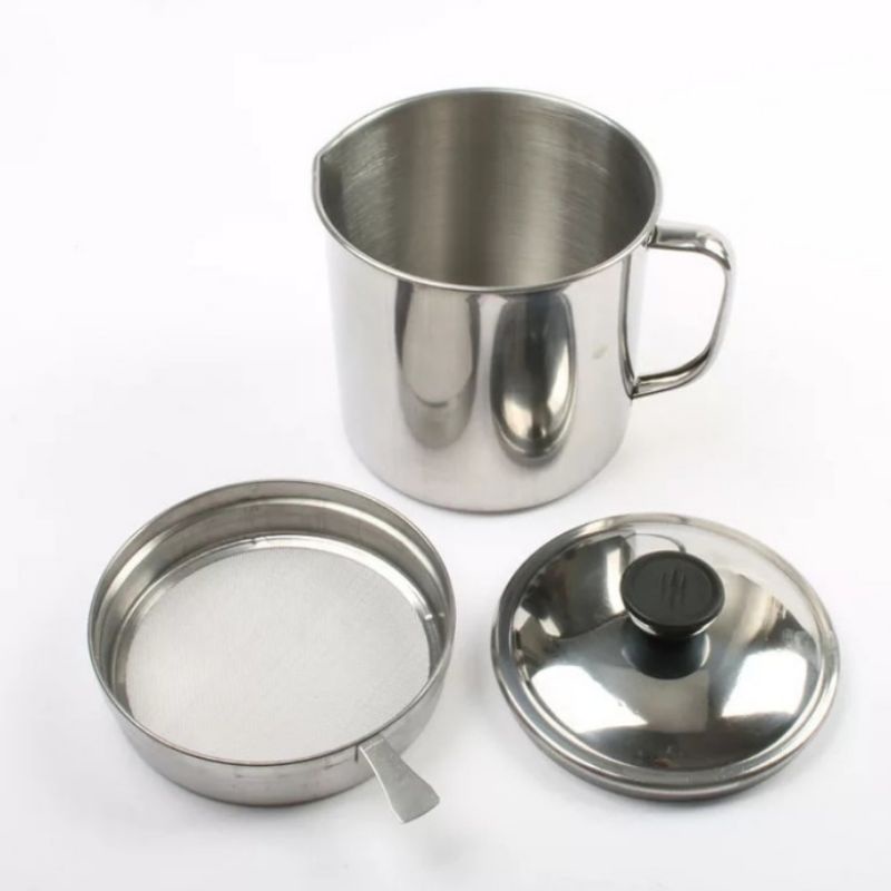 Oil Pot Stainless Steel - Saringan Minyak Stainless Steel - Termurah