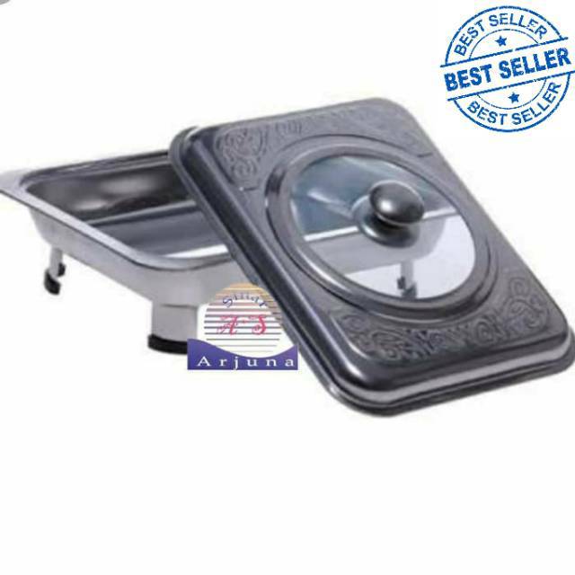 TEMPAT MAKAN PRASMANAN STAINLESS COMBI KACA WARMER FAST FOOD DISH