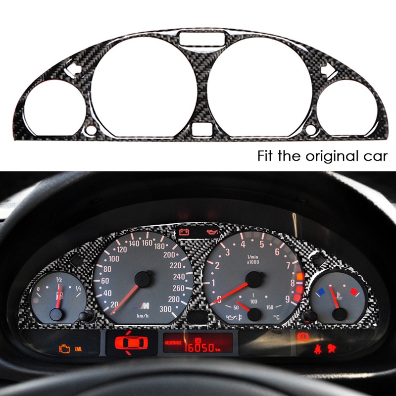 Stiker Cover Panel Instrumen Internal Dashboard Bahan Carbon Fiber Untuk Bmw 3 E46 M3 1998-2005