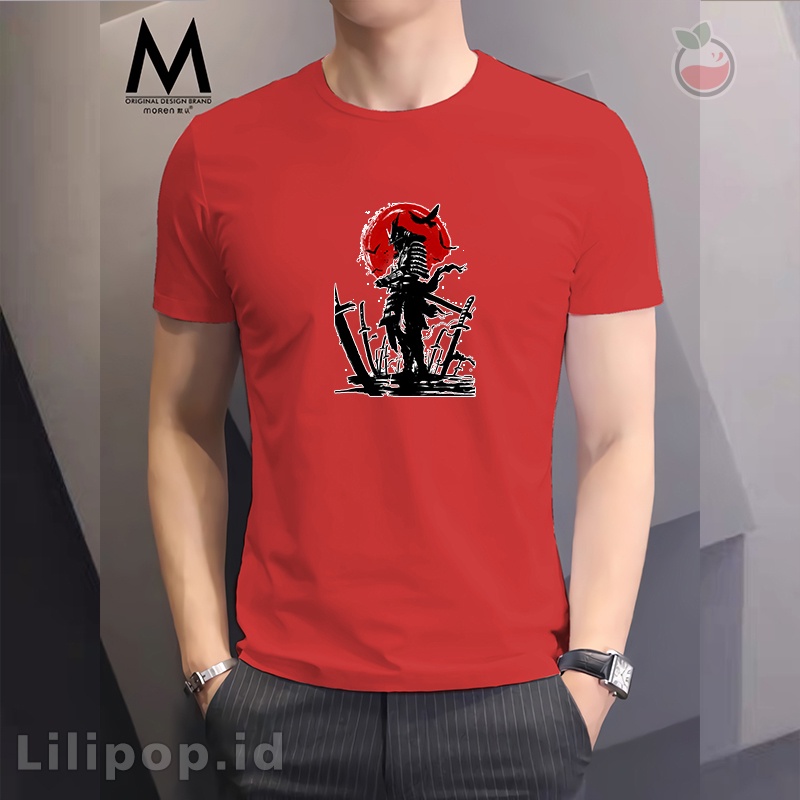 Lilipop Kaos Pria Samurai Jepang Warna Baju Distro Basic Tshirt Kasual