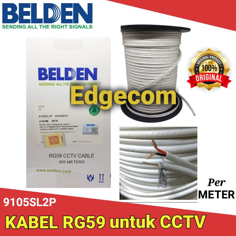 Kabel CCTV + Power RG59 BELDEN ORIGINAL Permeter/eceran