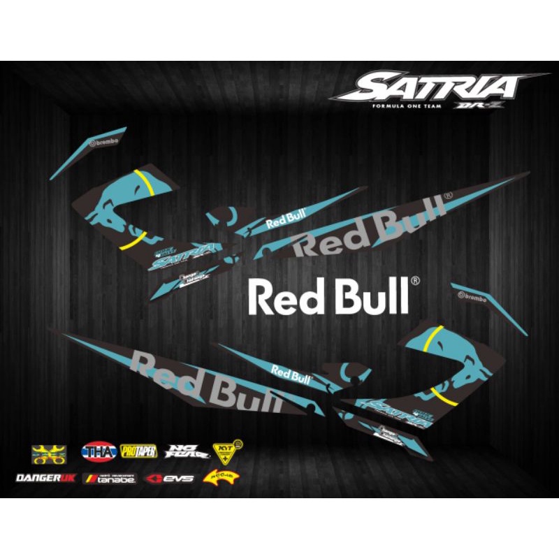STRIPING VARIASI SATRIA FU FACELIFT TAHUN 2013-2015 REdBUll