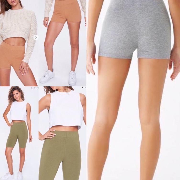 [KODE PRODUK YKF7S4168] Celana Pendek Wanita Forever21 Celana Sport Highwaist Legging Celana Biker S
