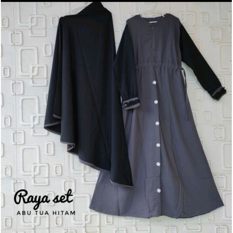 Set Raya gamis khimar cadar by afhadahijrah