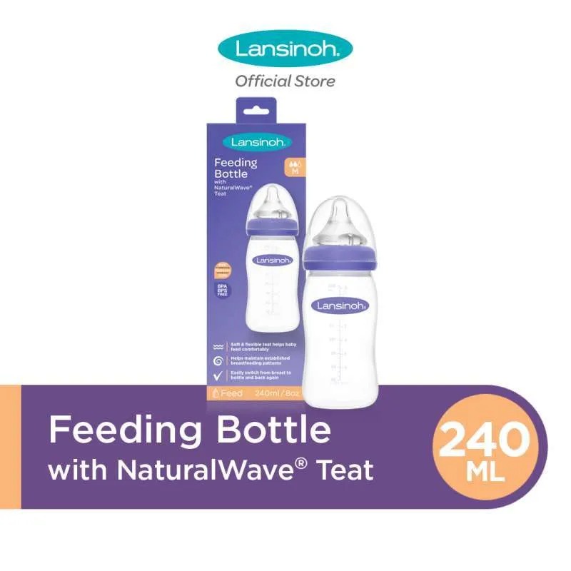 Lansinoh Feeding Bottle With NaturalWave® Teat 240ml