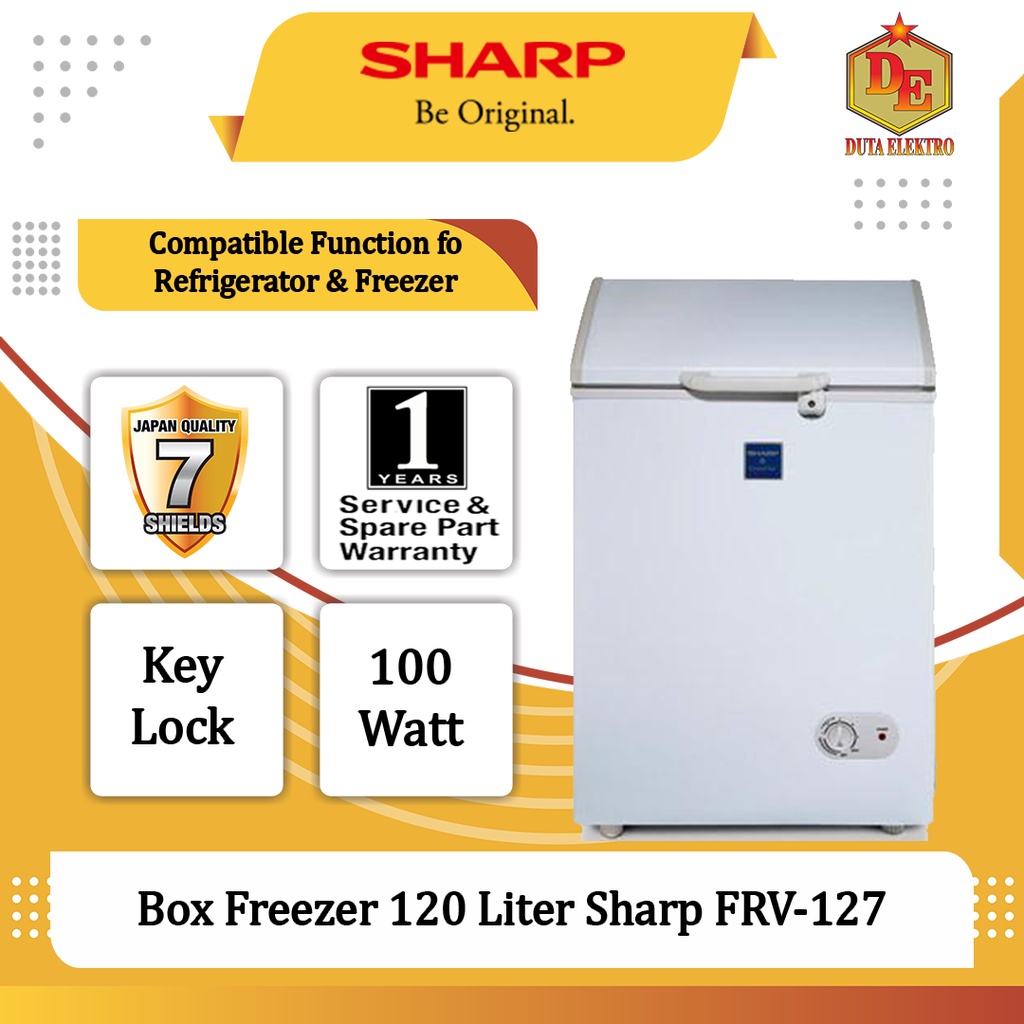Box Freezer Sharp FRV 127 Chest Freezer 120 Liter
