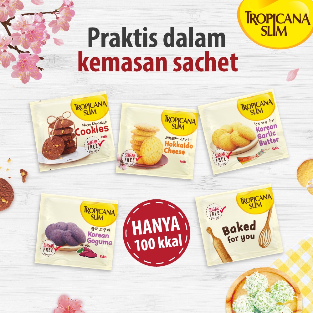 TROPICANA SLIM Korean Garlic Butter Cookies Box 100 Gram