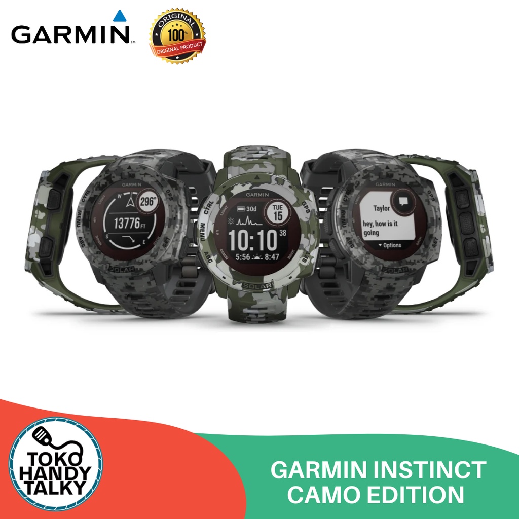 GARMIN INSTINCT SOLAR CAMO EDITION NEW ORIGINAL GARANSI RESMI TAM