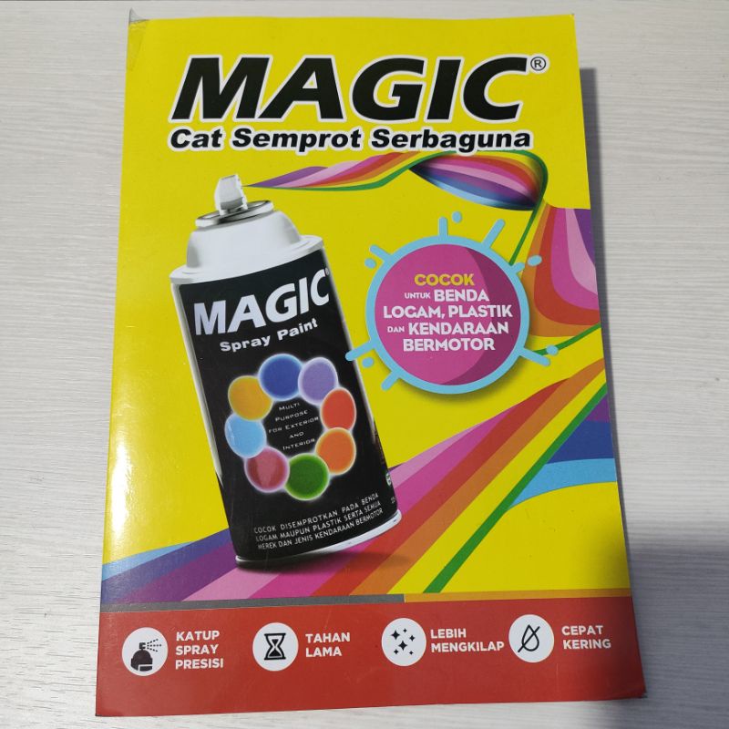 Cat Semprot Serbaguna Pilox Pilok Magic Spray Paint READY Berbagai Varian Warna Biru Blue  Glossy Clear Silver White Epoxy Ukuran Besar 300 cc