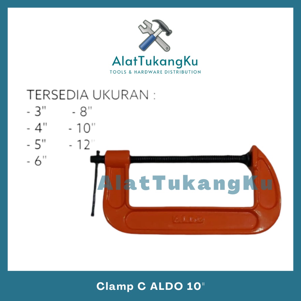 Catok C Aldo / Clamp C Aldo / Klem C - 10" / Bais C 10 Inch / jepit klem base C / Klem Murah / CATOK