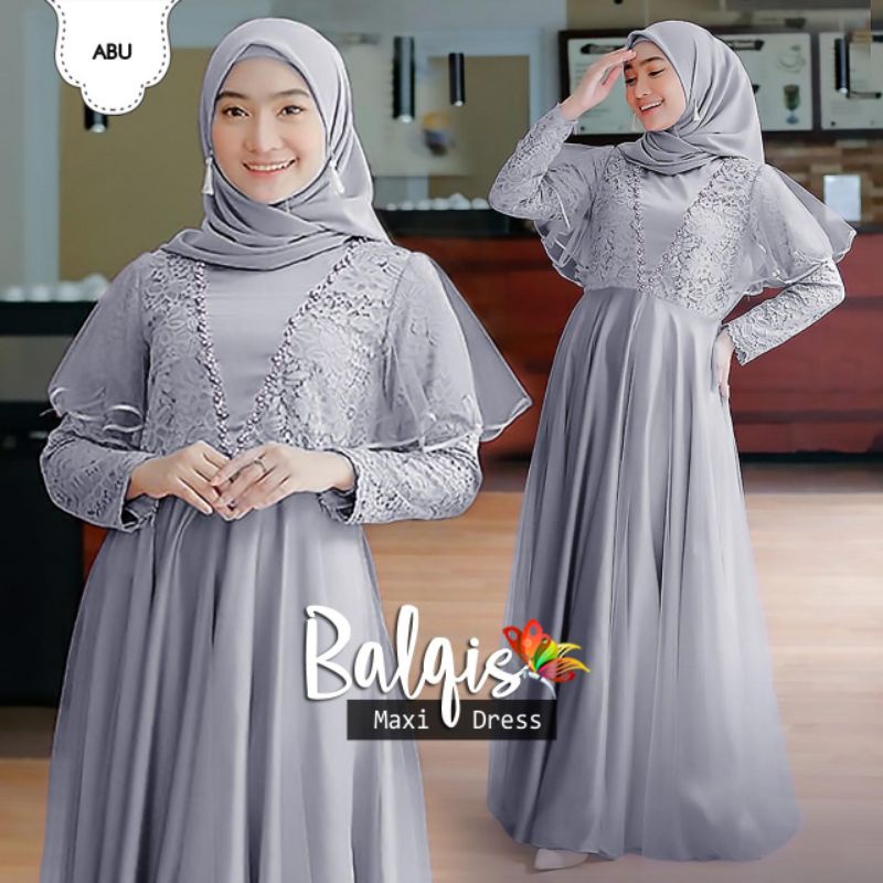 MAXY BALQIS MUTIARA, BRUKAT FURING, GAMIS HIJAB MUSLIM, MAXY DRESS