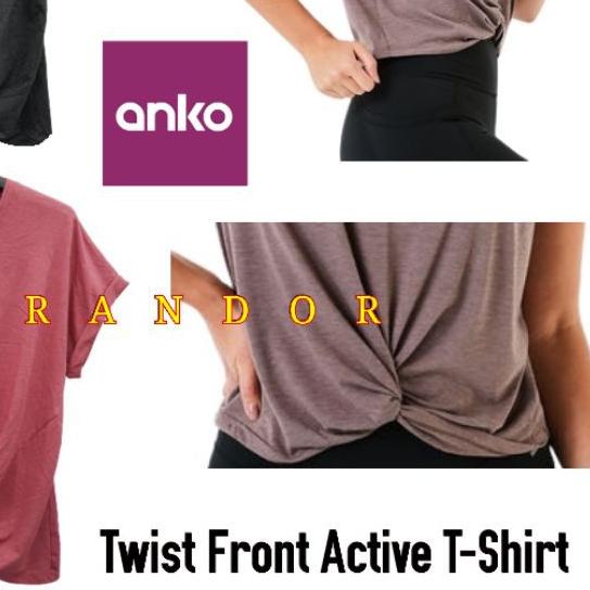 ♀ ANTS10 - TWIST FRONT ACTIVE T- SHIRT By ANKO ✽