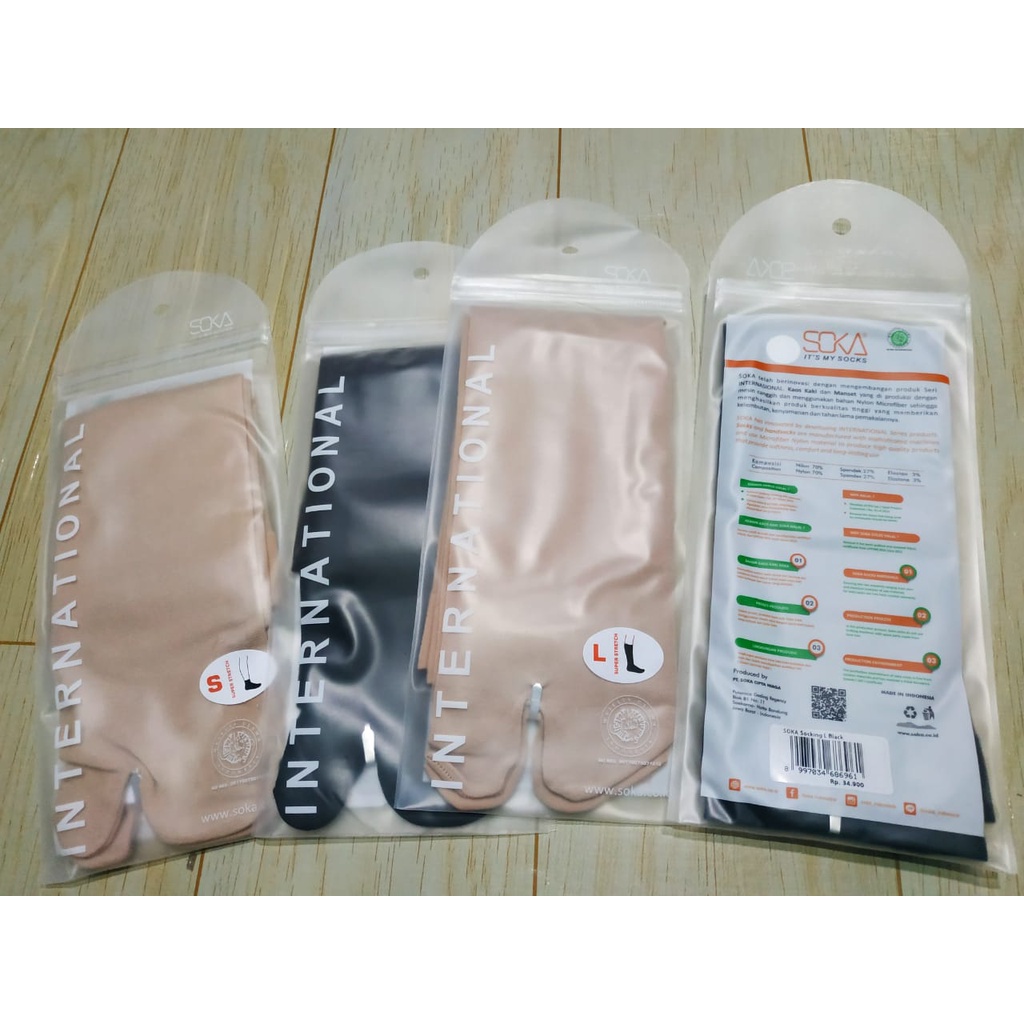 Soka Socking Internasional Kaos Kaki Polos Jempol Premium Size S -L