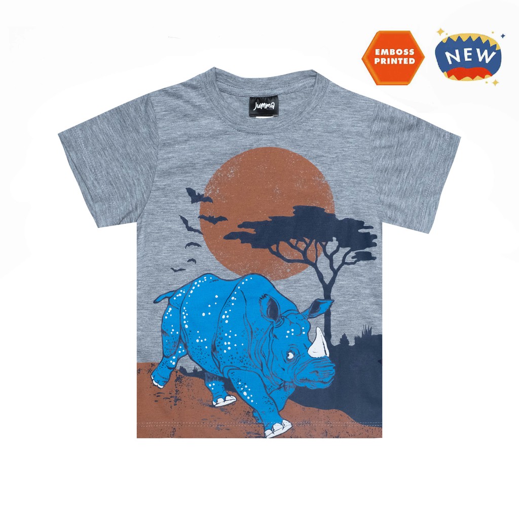 

Jummakids African Rhino Printed Tshirt Anak