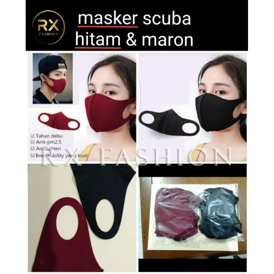 Masker Kain 2 Fungsi Tali Hijab