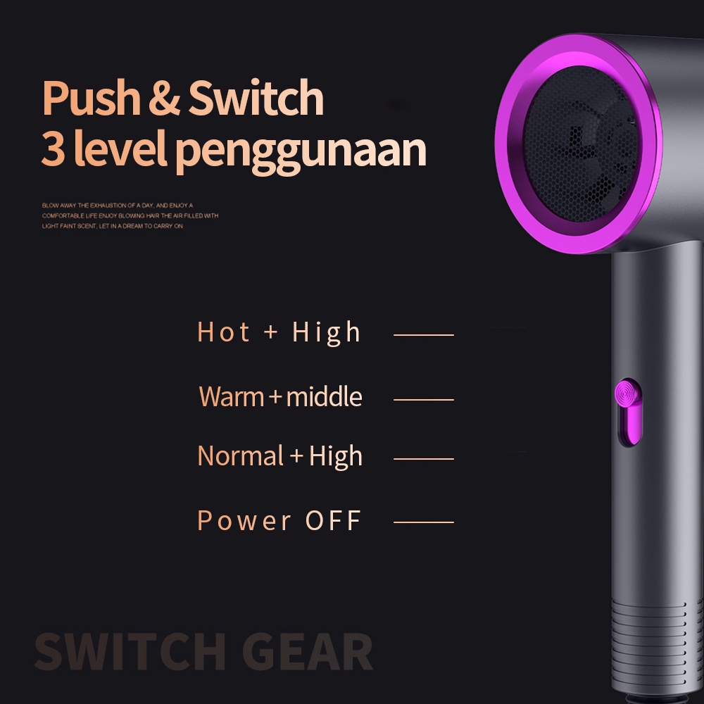 OMFU hair dryer adjustable hair dryer ion hair dryer disesuaikan Pengering rambut Multi-level hair dryer yang dapat