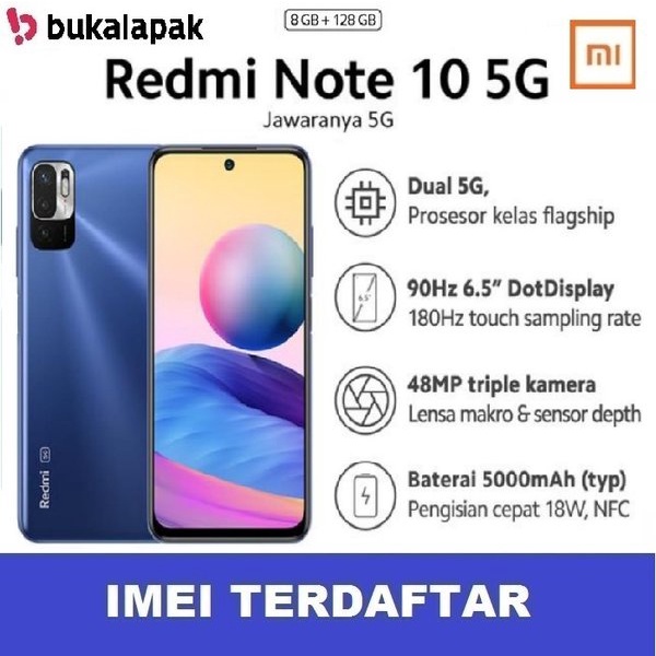 Xiaomi Redmi Note 10 5G 8-128 GB RAM 8GB ROM128GB Garansi Resmi Xiaomi Indonesia