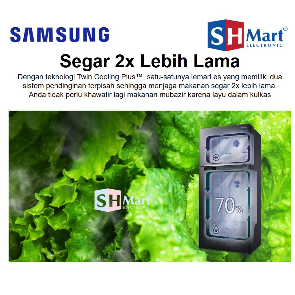 Samsung Kulkas 2 Pintu RT50K6241S8 Twin Cooling Plus™ 500L RT50K6241 (MEDAN)