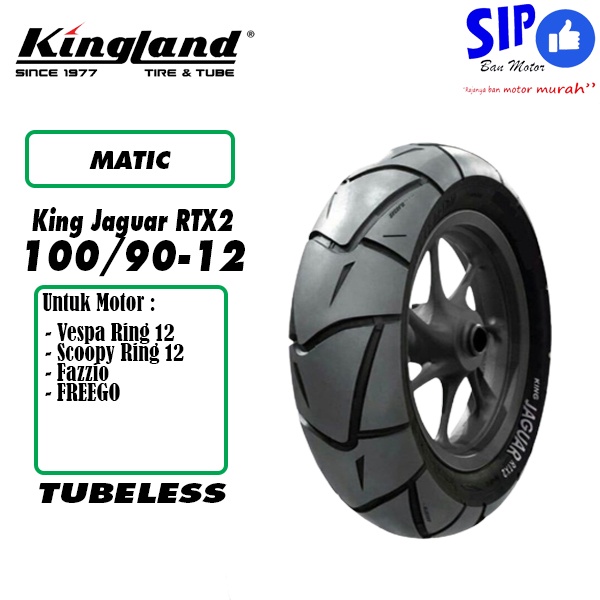 Ban motor matic Kingland King Jaguar RTX 2  100 90 12 tubeless