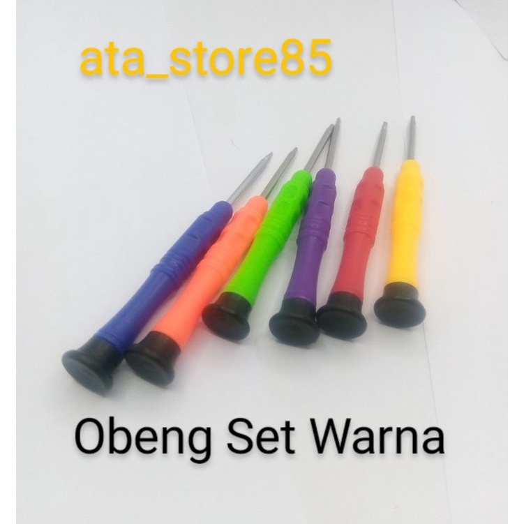 Obeng Set Warna Toolkit Mini 6in1 P-3001 Alat Service Handphone