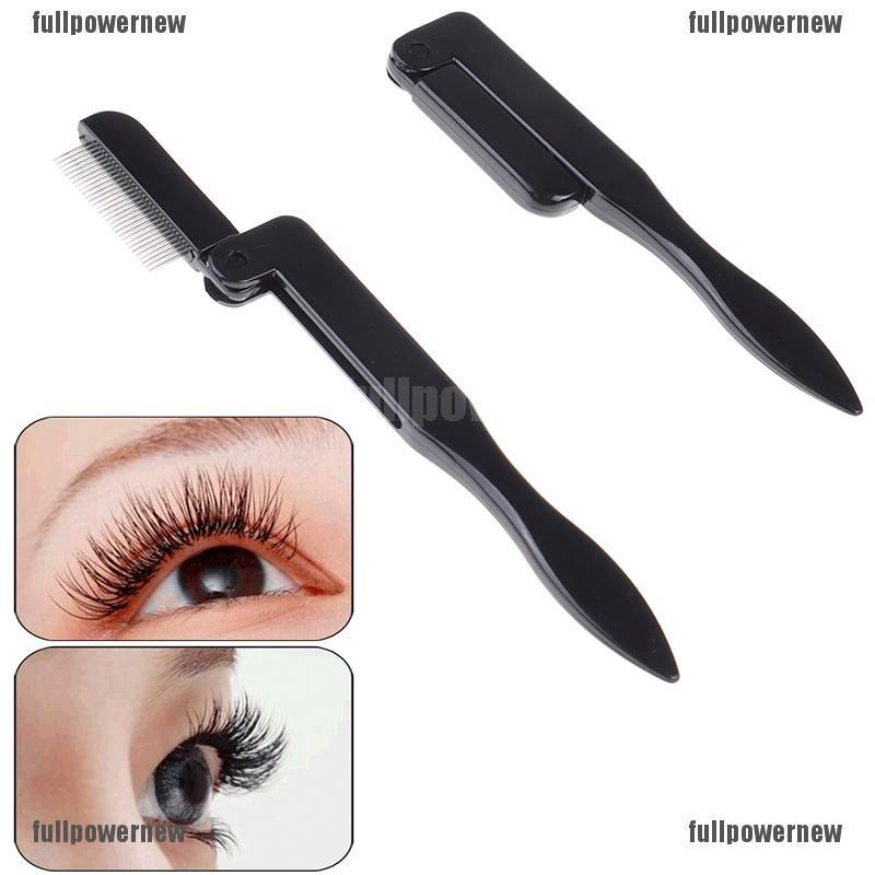 【COD】FLID Foldable eyelash comb metal eyebrow brush tool mascara separator lash curl