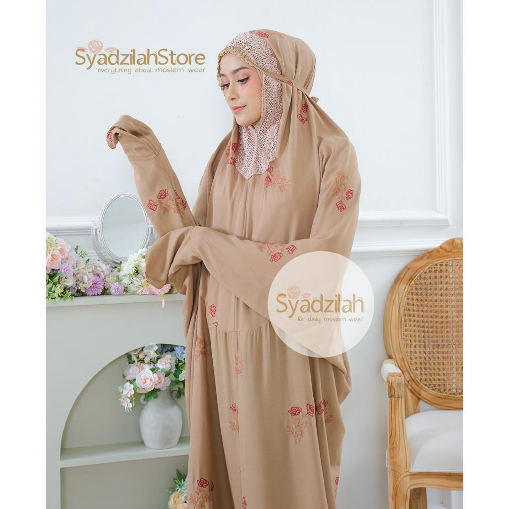 SYADZILAH - Mukena Terusan Dewasa Bordir Kirana Katun Rayon